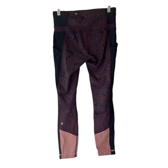 LULULEMON TRAIL BOUND 7/8 TIGHT FULL-ON LUXTREME STAR CRUSHED BLACK CHERRY SZ  6 - Picture 2 of 11